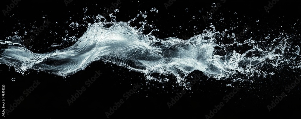 Splash of Crystal Clear Water Concept Design, Generative AI Splash of Crystal Clear Water Concept Design, Generative AI