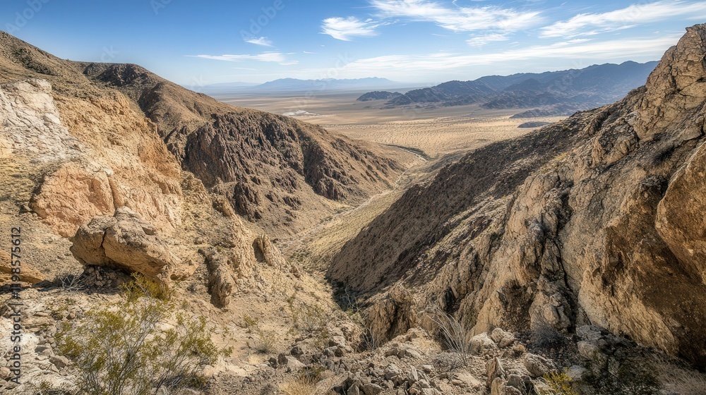 Fototapeta premium breathtaking view of an arid canyon from the top, where