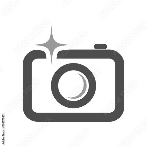 Photography camera icon logo design