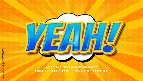 editable yeah comic bold typeface