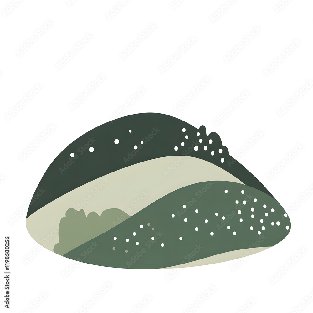 Whimsical Hill Design with Dots for Playful Children's Art Whimsical Hill Design with Dots for Playful Children's Art