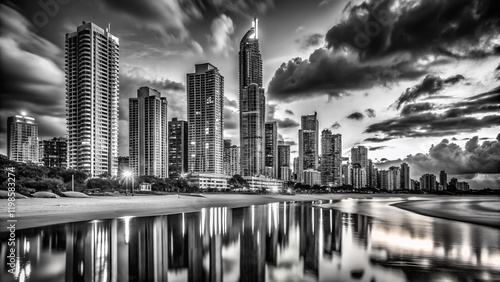 Gold Coast Towers, Black and White Architectural Portrait Photography