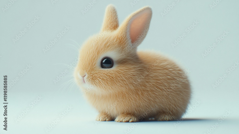 Cute bunny rabbit, studio shot, light background, Easter Cute bunny rabbit, studio shot, light background, Easter