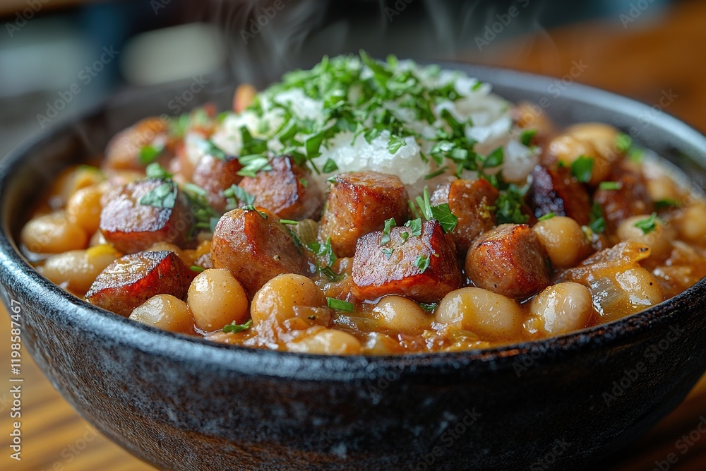 a bowl of cassoulet a bowl of cassoulet