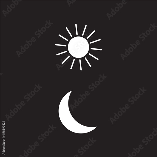sun and moon icon. day and night icon