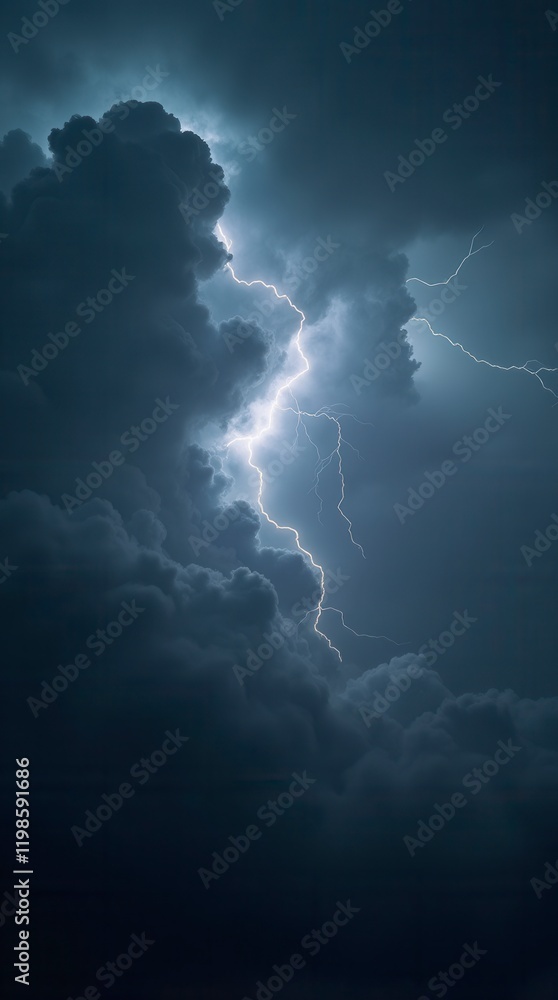 Black Storm Clouds With Lightnings And Smoke Black Storm Clouds With Lightnings And Smoke
