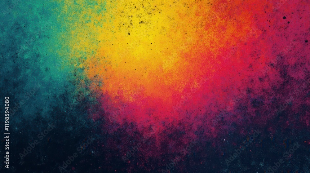 Fototapeta premium Vibrant Color Gradient Grainy Texture Background Orange Red Blue Abstract Color Shape Black Backdrop