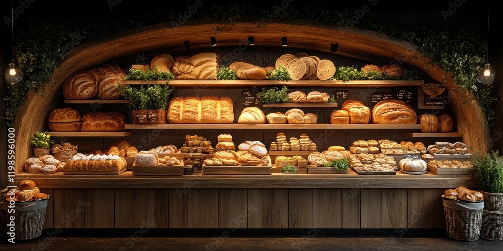 Artisan Bakery Display: A Warm and Inviting Bread Haven Artisan Bakery Display: A Warm and Inviting Bread Haven