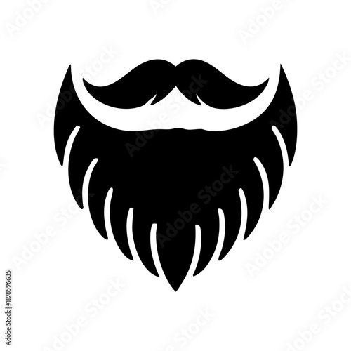 beard silhouette vector