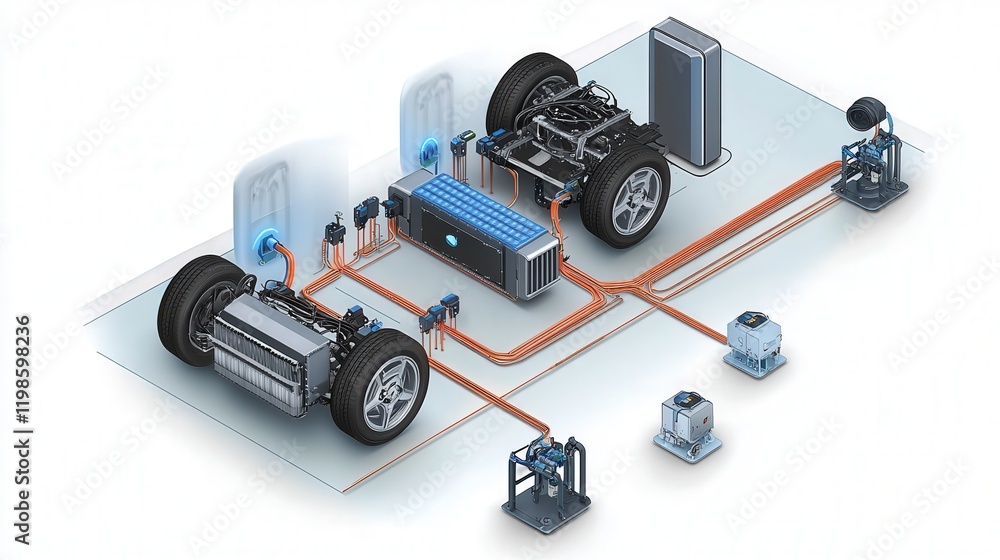 diagram of an electric vehicle charging circuit, showing how a power supply, charging diagram of an electric vehicle charging circuit, showing how a power supply, charging