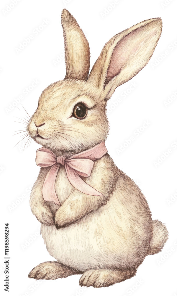 Obraz premium PNG Easter rabbit illustration animal bunny.