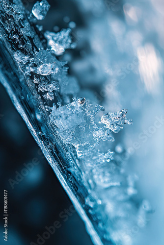 Wallpaper Mural Macro shot of frosted glass with condensation droplets, adding a cool effect Torontodigital.ca