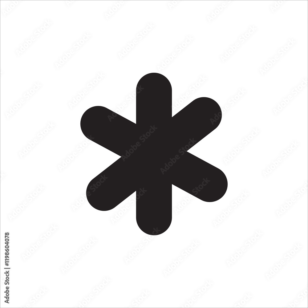Asterisk icon. asterisk symbol. medical symbol Asterisk icon. asterisk symbol. medical symbol