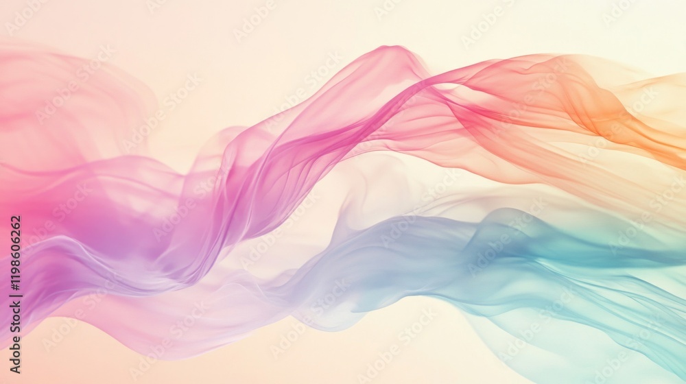 Obraz premium Abstract Colorful Swirling Fabric with Gradient Hues