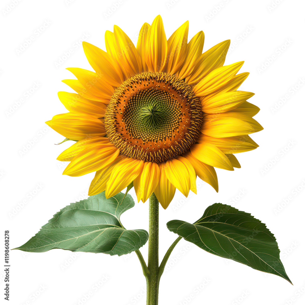 Fototapeta premium Vibrant Sunflower: A Golden Bloom