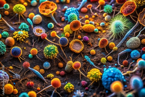 Australian Regenerative Agriculture: Soil Microbes Under Microscope - Long Exposure photo