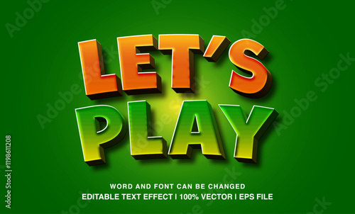 editable text effect lets play