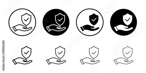 Policyholder icon black and white vector sign