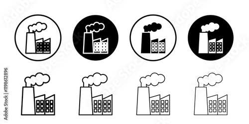 Pollution icon black and white vector sign