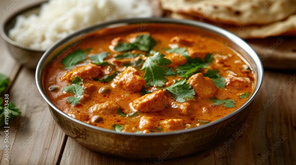 Delicious curry soup on a bowl with wooden table Delicious curry soup on a bowl with wooden table