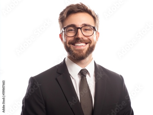 Financial Planner - Financial planner advising clients on financial strategies or investments, in professional attire, on a White Background.