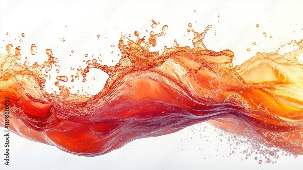 custom made wallpaper toronto digitalRed Color Liquid Splashing Across the Screen, Food and Beverage Macro Concept, Wine Juice Water Liquor Wet Paint, Isolated White Background for Easy Editing to Transparent Asset