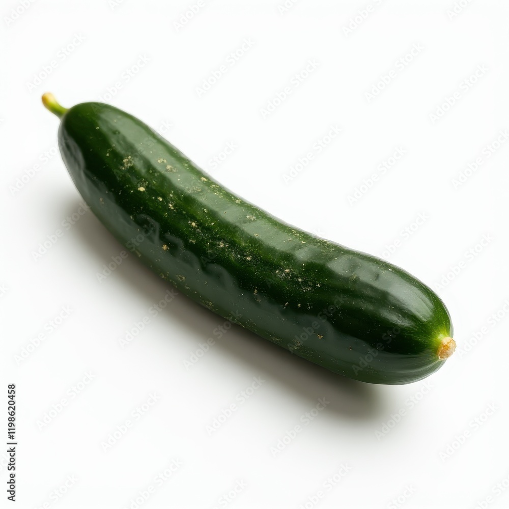 Fresh Green Cucumber Single Vegetable Isolated on White Background Healthy Food Photography Fresh Green Cucumber Single Vegetable Isolated on White Background Healthy Food Photography