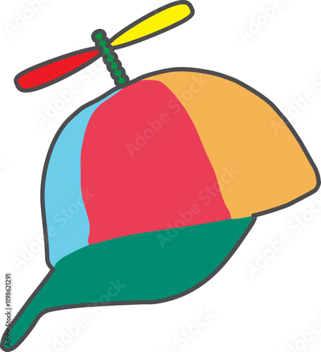 헬리콥터 프로펠러 모자 일러스트 vector illustration helicopter hat  cap
propeller 