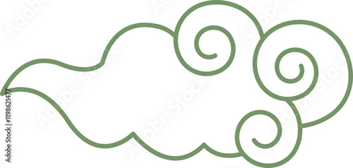 전통 구름 무늬 패턴 cloud tradition Vector illustration.