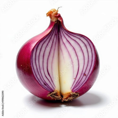 Wallpaper Mural Fresh Red Onion Cut in Half Showing Layers and Texture Isolated on White Background Torontodigital.ca