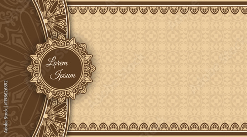 Ornamental Invitation Card with Mandala Decoration
