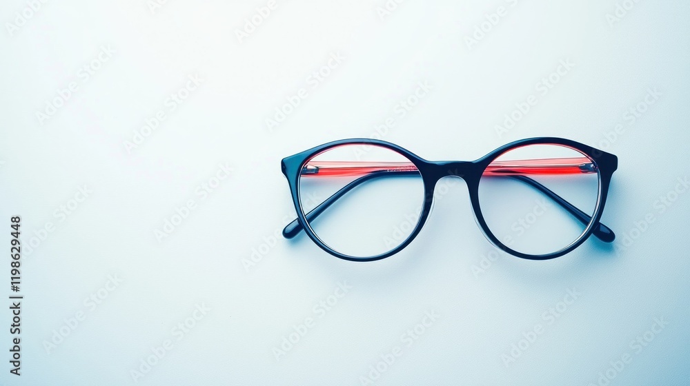 Stylish Eyeglasses on White Background Stylish Eyeglasses on White Background