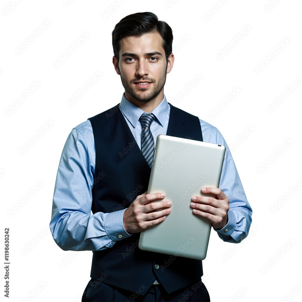 Businessman Holding Tablet Businessman Holding Tablet