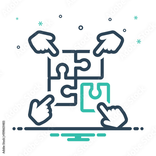 Mix icon for collaboration