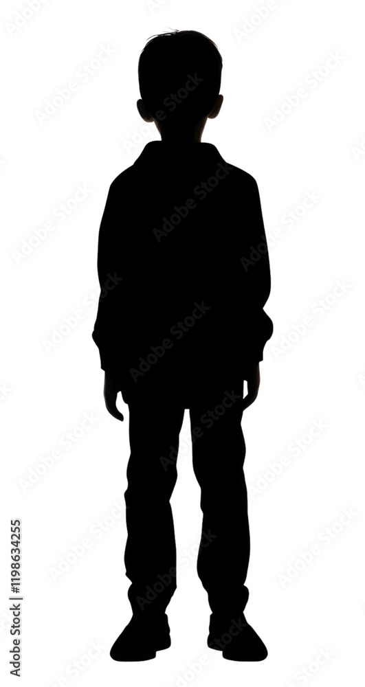 PNG Silhouette child standing alone figure PNG Silhouette child standing alone figure