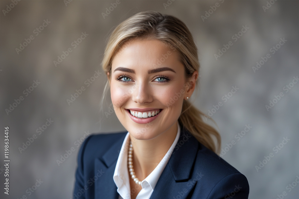 portrait of young happy smiling British businesswoman portrait of young happy smiling British businesswoman