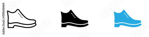 Brisk boots icon black white vector outline