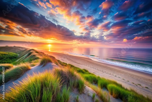 Coastal Charm: Eastham, MA Sunrise Over Nauset Beach photo