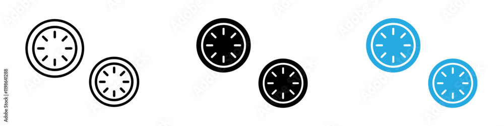 Cucumber slice icon black white vector outline Cucumber slice icon black white vector outline