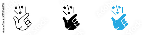 Easy icon black white vector outline