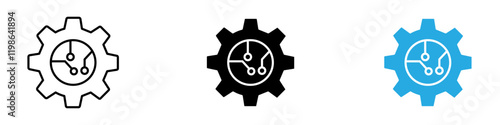 ETL icon black white vector outline
