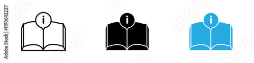 guide book icon black white vector outline