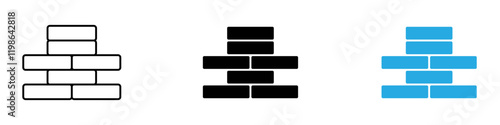 jenga icon black white vector outline
