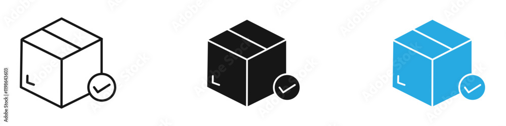 Order receive icon black white vector outline Order receive icon black white vector outline