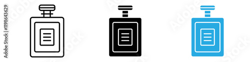 parfum icon black white vector outline