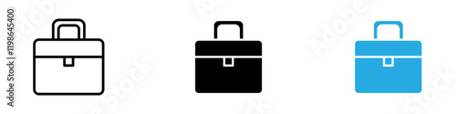 Work experience icon black white vector outline