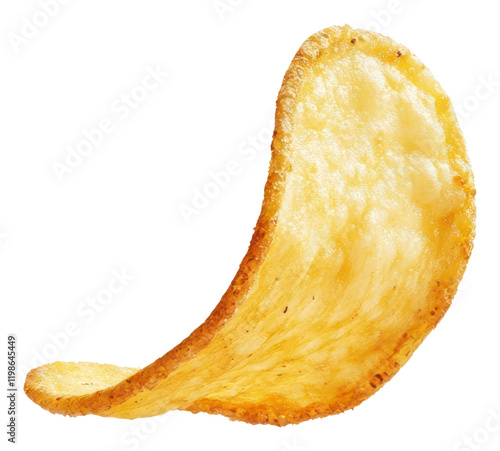 PNG Potato chip floating isolated snack. photo