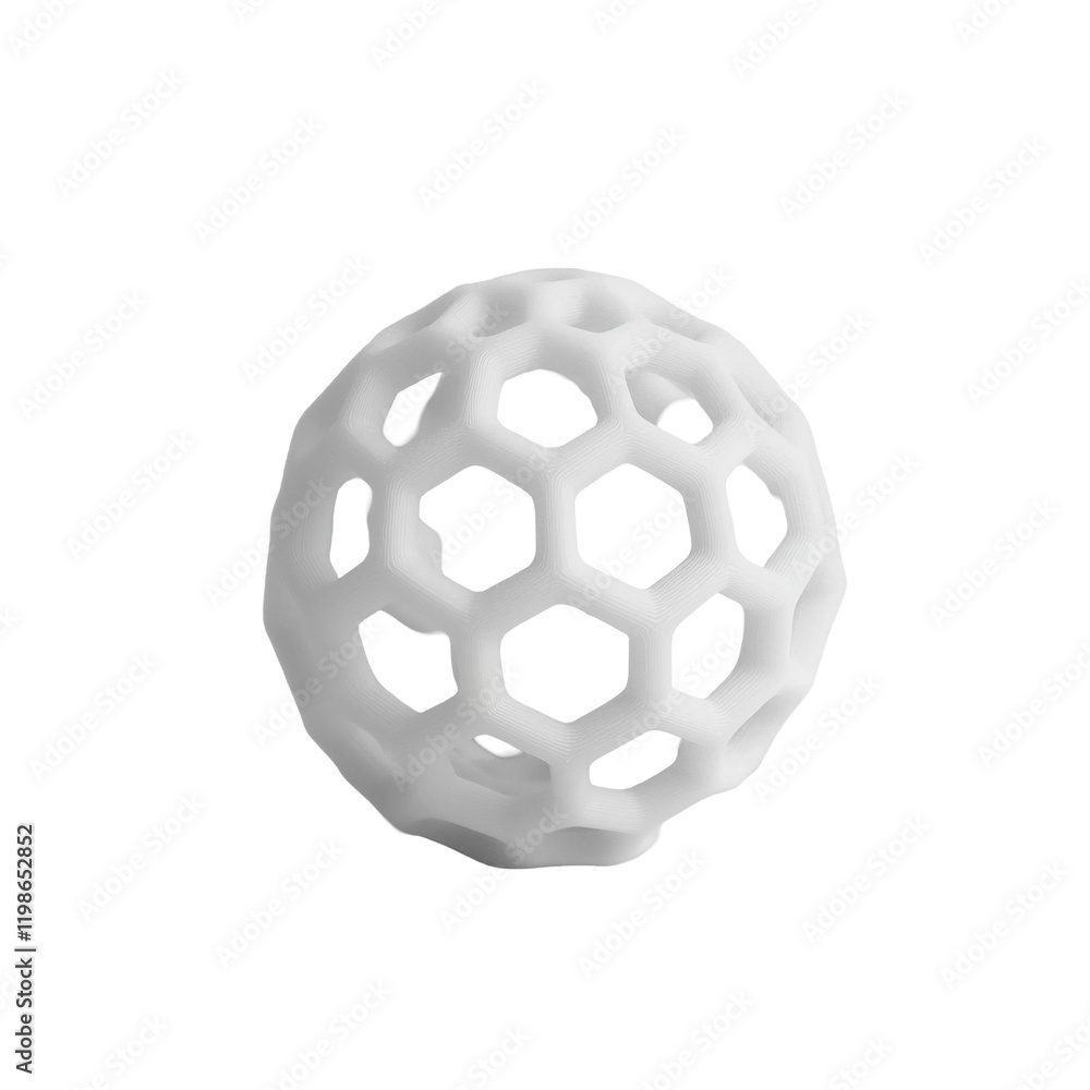 Hexagonal structure model with transparent background for design projects Hexagonal structure model with transparent background for design projects