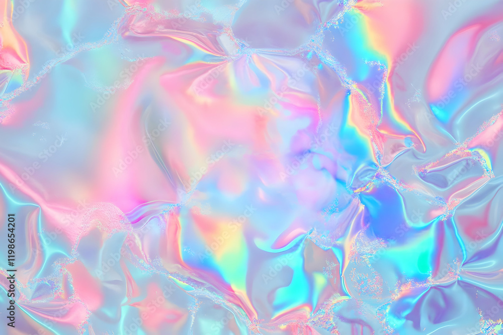 Iridescent Abstract Background Creates Colorful Swirls and Sparkles Gently Iridescent Abstract Background Creates Colorful Swirls and Sparkles Gently