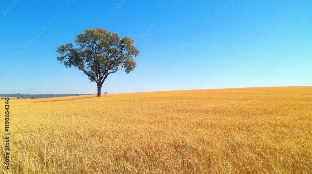 Fototapeta premium A bee pollinating bright yellow flowers in a blooming sunflower field under sunlight